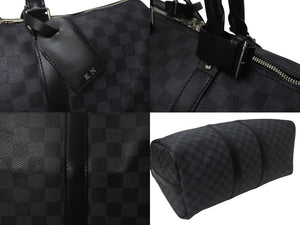極美品 LOUISVUITTON ルイヴィトン キーポルバンドリエール45 ボストンバッグ N41418 ダミエグラフィット ブラック 中古 4b000973