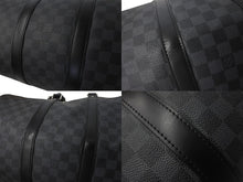 Load image into Gallery viewer, 極美品 LOUISVUITTON ルイヴィトン キーポルバンドリエール45 ボストンバッグ N41418 ダミエグラフィット ブラック 中古 4b000973
