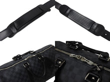 Load image into Gallery viewer, 極美品 LOUISVUITTON ルイヴィトン キーポルバンドリエール45 ボストンバッグ N41418 ダミエグラフィット ブラック 中古 4b000973