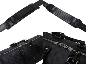 極美品 LOUISVUITTON ルイヴィトン キーポルバンドリエール45 ボストンバッグ N41418 ダミエグラフィット ブラック 中古 4b000973