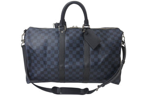 極美品 LOUIS VUITTON ルイヴィトン キーポル バンドリエール 45 ボストンバッグ 2WAY ダミエコバルト N41349 中古 4b000981