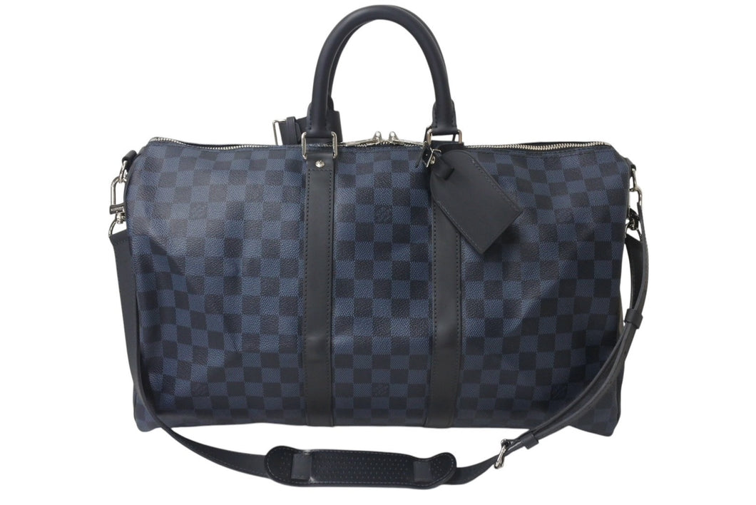 極美品 LOUIS VUITTON ルイヴィトン キーポル バンドリエール 45 ボストンバッグ 2WAY ダミエコバルト N41349 中古 4b000981