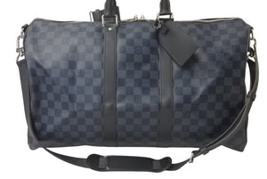 極美品 LOUIS VUITTON ルイヴィトン キーポル バンドリエール 45 ボストンバッグ 2WAY ダミエコバルト N41349 中古 4b000981
