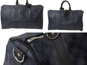 極美品 LOUIS VUITTON ルイヴィトン キーポル バンドリエール 45 ボストンバッグ 2WAY ダミエコバルト N41349 中古 4b000981