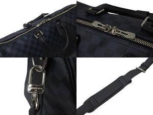 極美品 LOUIS VUITTON ルイヴィトン キーポル バンドリエール 45 ボストンバッグ 2WAY ダミエコバルト N41349 中古 4b000981
