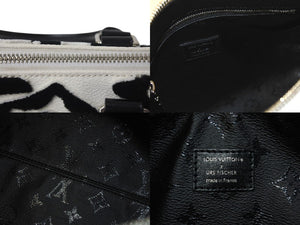 極美品 LOUIS VUITTON ルイヴィトン スピーディー バンドリエール25 M45563 タフテッドモノグラム ブラック ホワイト 中古 4b000984