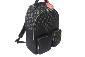 新品同様 LOUIS VUITTON ルイヴィトン × NIGO モノグラム デニム バックパック マルチポケット M45973 ブラック 中古 4b000985