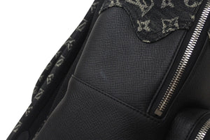 新品同様 LOUIS VUITTON ルイヴィトン × NIGO モノグラム デニム バックパック マルチポケット M45973 ブラック 中古 4b000985