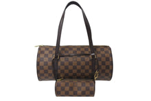 Load image into Gallery viewer, 極美品 LOUIS VUITTON ルイヴィトン ハンドバッグ パピヨン30 ダミエキャンバス N51303 ブラウン ゴールド金具 中古 4b000993