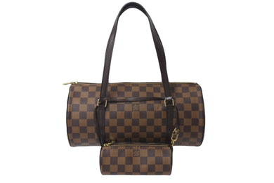 極美品 LOUIS VUITTON ルイヴィトン ハンドバッグ パピヨン30 ダミエキャンバス N51303 ブラウン ゴールド金具 中古 4b000993