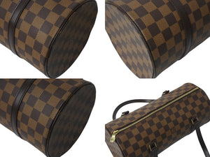 極美品 LOUIS VUITTON ルイヴィトン ハンドバッグ パピヨン30 ダミエキャンバス N51303 ブラウン ゴールド金具 中古 4b000993