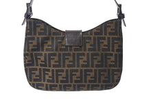 Load image into Gallery viewer, FENDI フェンディ マンマバケット ホーボー ワンショルダーバッグ 8BR036 ズッカ柄 キャンバス レザー ブラウン 美品 中古 4b000994