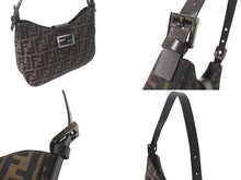 Load image into Gallery viewer, FENDI フェンディ マンマバケット ホーボー ワンショルダーバッグ 8BR036 ズッカ柄 キャンバス レザー ブラウン 美品 中古 4b000994