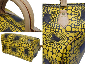 新品同様 LOUIS VUITTON ルイヴィトン スピーディ30 草間彌生 コラボ 2012年 M40692 パンプキンドット イエロー 中古 4b000997