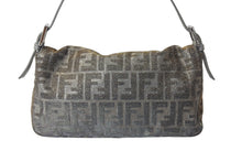 Load image into Gallery viewer, 新品同様 FENDI フェンディ マンマバケット ワンショルダーバッグ 8BR600 ズッカ柄 ラインストーン ラメ シルバー ゴールド 中古 4b001002