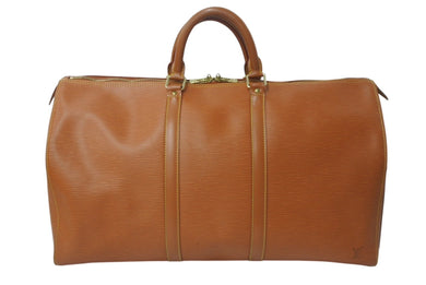 LOUIS VUITTON ルイヴィトン エピ キーポル50 ボストンバッグ ハンドバッグ M42968 エピレザー ブラウン ゴールド金具 美品 中古 4b001008