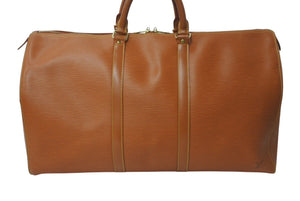 LOUIS VUITTON ルイヴィトン エピ キーポル50 ボストンバッグ ハンドバッグ M42968 エピレザー ブラウン ゴールド金具 美品 中古 4b001008