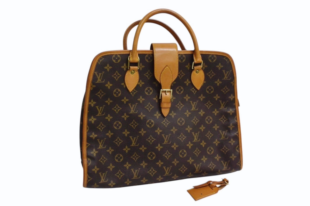 LOUIS VUITTON ルイヴィトン リヴォリ ハンドバッグ M53380 モノグラム PVC ブラウン 美品 中古 4b001012