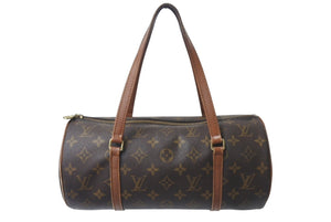 LOUIS VUITTON ルイヴィトン パピヨン30 ハンドバッグ M51365 筒型 モノグラムキャンバス ブラウン 良品 中古 4b001014