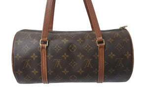 LOUIS VUITTON ルイヴィトン パピヨン30 ハンドバッグ M51365 筒型 モノグラムキャンバス ブラウン 良品 中古 4b001014