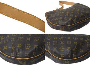 LOUIS VUITTON ルイヴィトン クロワッサンMM ショルダーバッグ M51512 モノグラムキャンバス ブラウン 美品 中古 4b001024
