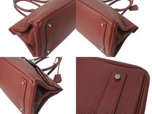 極美品 ゴルチェ期 HERMES エルメス ショルダーバーキン トリヨンクレマンス レッド □J刻印 ショルダーバッグ 中古 4b001028