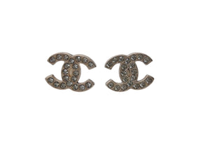 CHANEL シャネル ココマーク ピアス 重量約2.6g 06A刻印 メタル ラインストーン GP ゴールド クリア 両耳用 美品 中古 4b001042