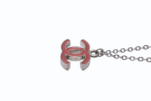 極美品 CHANEL シャネル ココマークネックレス 00C刻印 重量約5.1g ピンク シルバー メタル シルバー金具 中古 4b001044