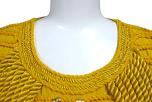 Load image into Gallery viewer, BALMAIN x H&amp;M バルマン x H&amp;M ノースリーブカットソー マスタード ビスコース エラスタン サイズ38 美品 中古 4b001070