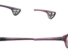 Load image into Gallery viewer, CHROME HEARTS クロムハーツ D.SANCHEZ メガネ アイウェア CHクロス プラスチック シルバー925 パープル シルバー金具 美品 中古 4b001076