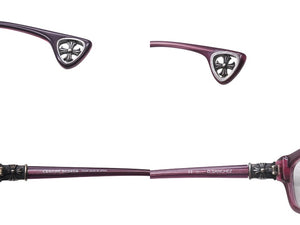 CHROME HEARTS クロムハーツ D.SANCHEZ メガネ アイウェア CHクロス プラスチック シルバー925 パープル シルバー金具 美品 中古 4b001076