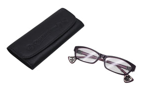 CHROME HEARTS クロムハーツ D.SANCHEZ メガネ アイウェア CHクロス プラスチック シルバー925 パープル シルバー金具 美品 中古 4b001076