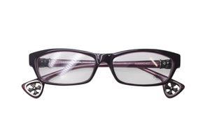 CHROME HEARTS クロムハーツ D.SANCHEZ メガネ アイウェア CHクロス プラスチック シルバー925 パープル シルバー金具 美品 中古 4b001076