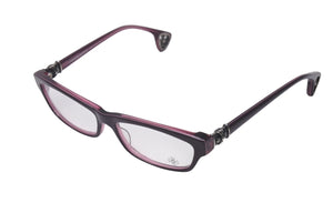 CHROME HEARTS クロムハーツ D.SANCHEZ メガネ アイウェア CHクロス プラスチック シルバー925 パープル シルバー金具 美品 中古 4b001076