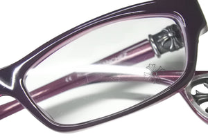 CHROME HEARTS クロムハーツ D.SANCHEZ メガネ アイウェア CHクロス プラスチック シルバー925 パープル シルバー金具 美品 中古 4b001076