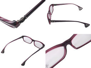 CHROME HEARTS クロムハーツ D.SANCHEZ メガネ アイウェア CHクロス プラスチック シルバー925 パープル シルバー金具 美品 中古 4b001076