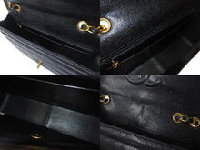 Load image into Gallery viewer, 極美品 CHANEL シャネル マドモアゼル ショルダーバッグ シングルフラップ ダブルチェーン キャビアスキン ブラック ゴールド金具 3番台 中古 4b001079