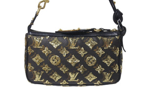 LOUIS VUITTON ルイヴィトン ハンドバッグ エクリプスポシェットアクセソワール M40248 スパンコール モノグラム 美品 中古 4b001081