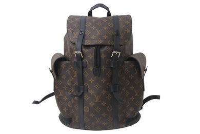 LOUIS VUITTON ルイヴィトン クリストファー MM リュック バックパック M43735 モノグラムマカサー PVC レザー 美品 中古 4b001083