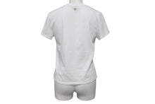 Load image into Gallery viewer, CHANEL シャネル ハートココマーク 半袖Tシャツ P74383K10851 サイズXS スプレー ラインストーン ピンク ホワイト 美品 中古 4b001109