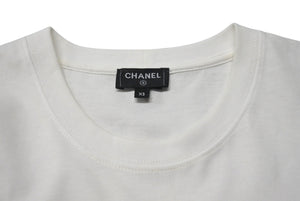 CHANEL シャネル ハートココマーク 半袖Tシャツ P74383K10851 サイズXS スプレー ラインストーン ピンク ホワイト 美品 中古 4b001109
