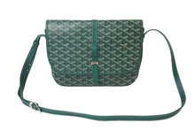 Load image into Gallery viewer, 極美品 GOYARD ゴヤール ベルヴェデーレ MM ショルダーバッグ グリーン BELVE3MMLTY01CG01P PVC レザー ヘリンボーン柄 中古 4b001116