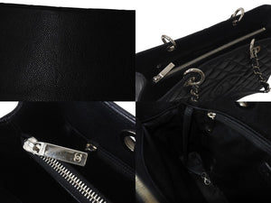CHANEL シャネル マトラッセ GSTチェーントート A50995 13番台 キャビアスキン ブラック シルバー金具 美品 中古 4b001130