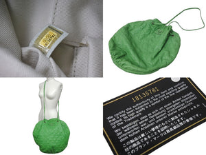 CHANEL シャネル ココマーク トートバッグ ハンドバッグ 18番台 キャビアスキン グリーン シルバー金具 美品 中古 4b001140