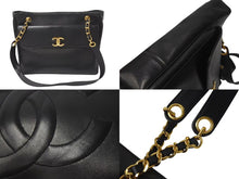 Load image into Gallery viewer, CHANEL シャネル ココマーク チェーントートバッグ ショルダーバッグ 31番台 ラムスキン ブラック ゴールド金具 美品 中古 4b001146