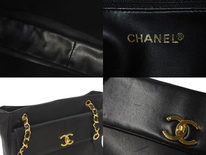 CHANEL シャネル ココマーク チェーントートバッグ ショルダーバッグ 31番台 ラムスキン ブラック ゴールド金具 美品 中古 4b001146