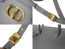 Load image into Gallery viewer, Christian Dior クリスチャンディオール ST HONORE サントノレ 30 モンテーニュ ミディアム 2WAYトートバッグ グレー 美品 中古 4b001149