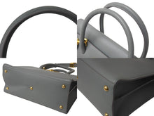 Load image into Gallery viewer, Christian Dior クリスチャンディオール ST HONORE サントノレ 30 モンテーニュ ミディアム 2WAYトートバッグ グレー 美品 中古 4b001149
