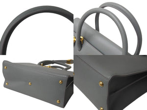 Christian Dior クリスチャンディオール ST HONORE サントノレ 30 モンテーニュ ミディアム 2WAYトートバッグ グレー 美品 中古 4b001149