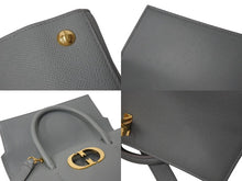 Load image into Gallery viewer, Christian Dior クリスチャンディオール ST HONORE サントノレ 30 モンテーニュ ミディアム 2WAYトートバッグ グレー 美品 中古 4b001149
